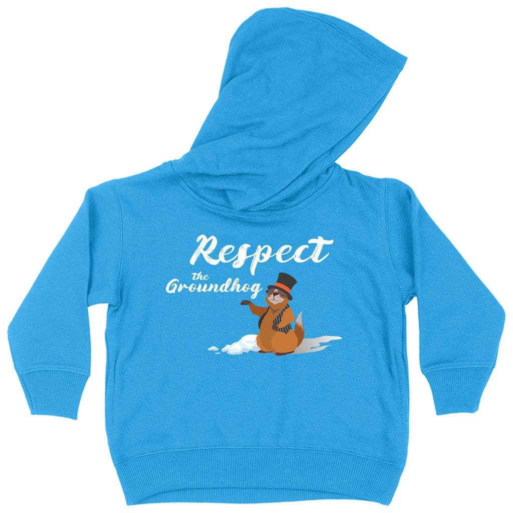 78002-68cabd.jpeg Toddler Respect the Groundhog Hoodie - Happy Groundhog Day Funny Hoodie Kids & Baby Toddler Clothing Color : Turquoise|Pink|Kelly