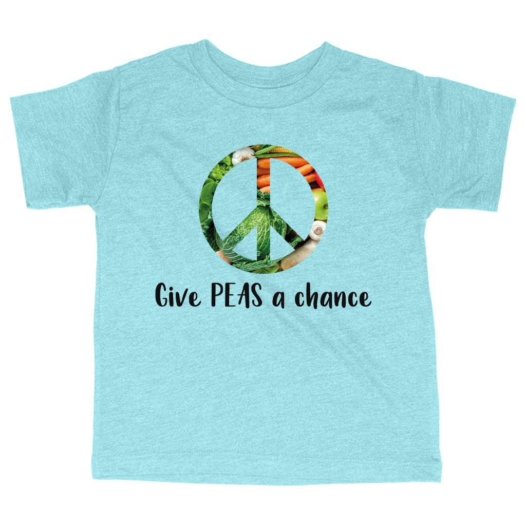 78020-68b8ff.jpeg Triblend Toddler Give Peas a Chance Funny Vegan T-Shirt - Vegan Print T-Shirt - Vegetarian Funny T-Shirts Kids & Baby Toddler Clothing Color : Ice Blue Triblend|Olive Triblend|Peach Triblend