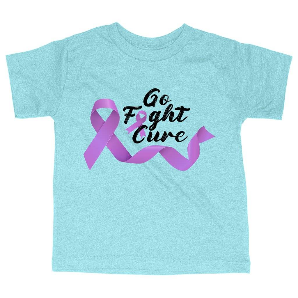 78028-985515.jpeg Triblend Toddler Go Fight Cure T-Shirt - Fight Cancer T-Shirts - Cancer Awareness T-Shirt Kids & Baby Toddler Clothing Color : Ice Blue Triblend|Olive Triblend|Peach Triblend