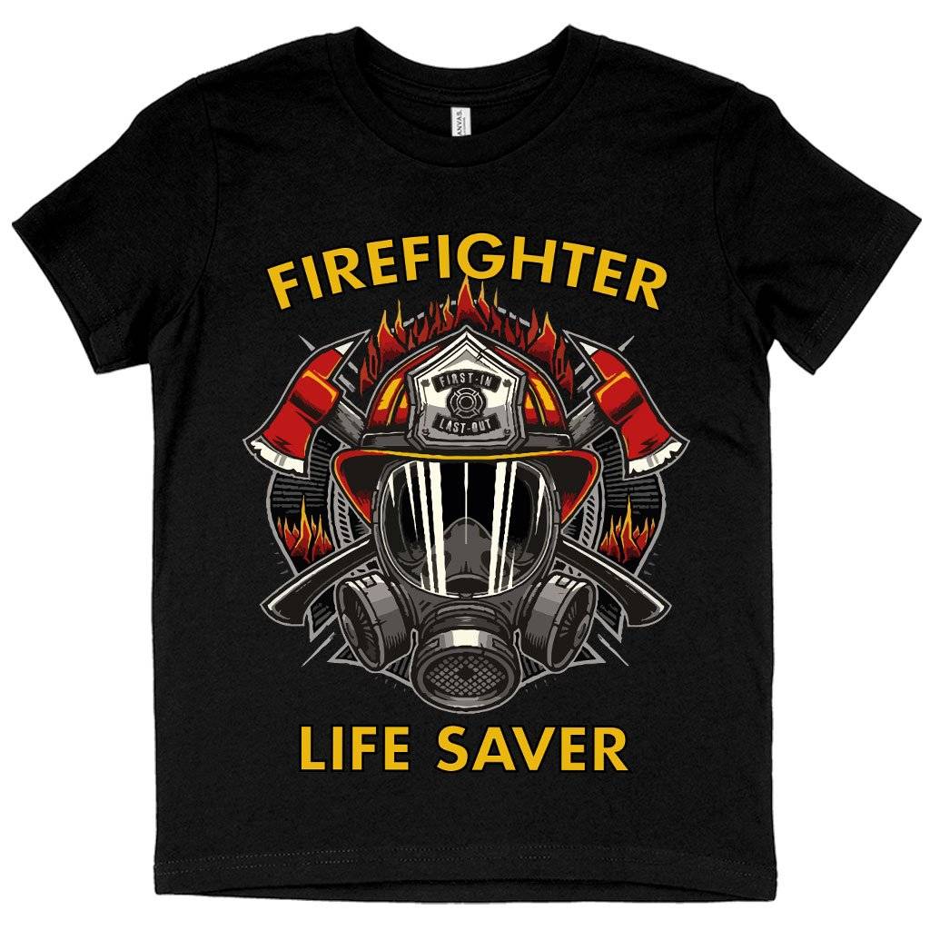 78104-b2c52f.jpeg Kids' Firefighter Life Saver T-Shirt - Firefighter Design T-Shirt - Firefighter Apparel Kids & Baby Kids' Clothing Color : White|Columbia Blue|Black