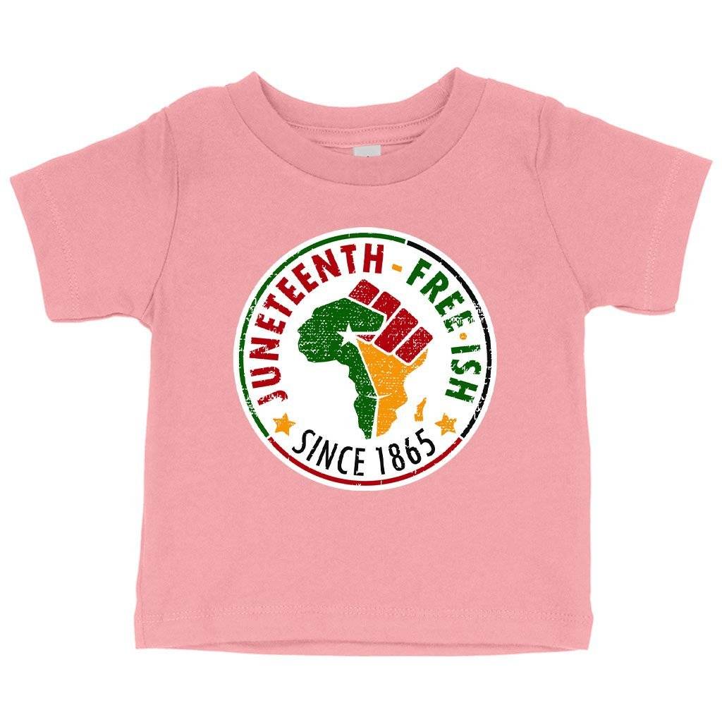 78503-f374fe.jpeg Baby Free-ish Juneteenth T-Shirt - Juneteenth Clothes Baby Clothing Kids & Baby Color : Pink|Yellow|Navy