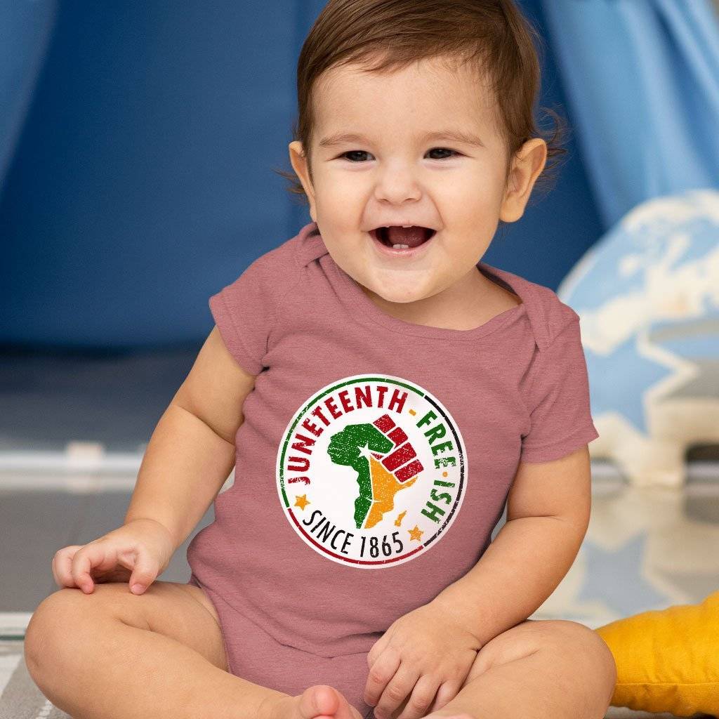 78506-30d23c.jpeg Baby Free-ish Juneteenth Onesie - Juneteenth Clothes Baby Clothing Kids & Baby Color : Mauve Triblend|Peach Triblend|Ice Blue Triblend