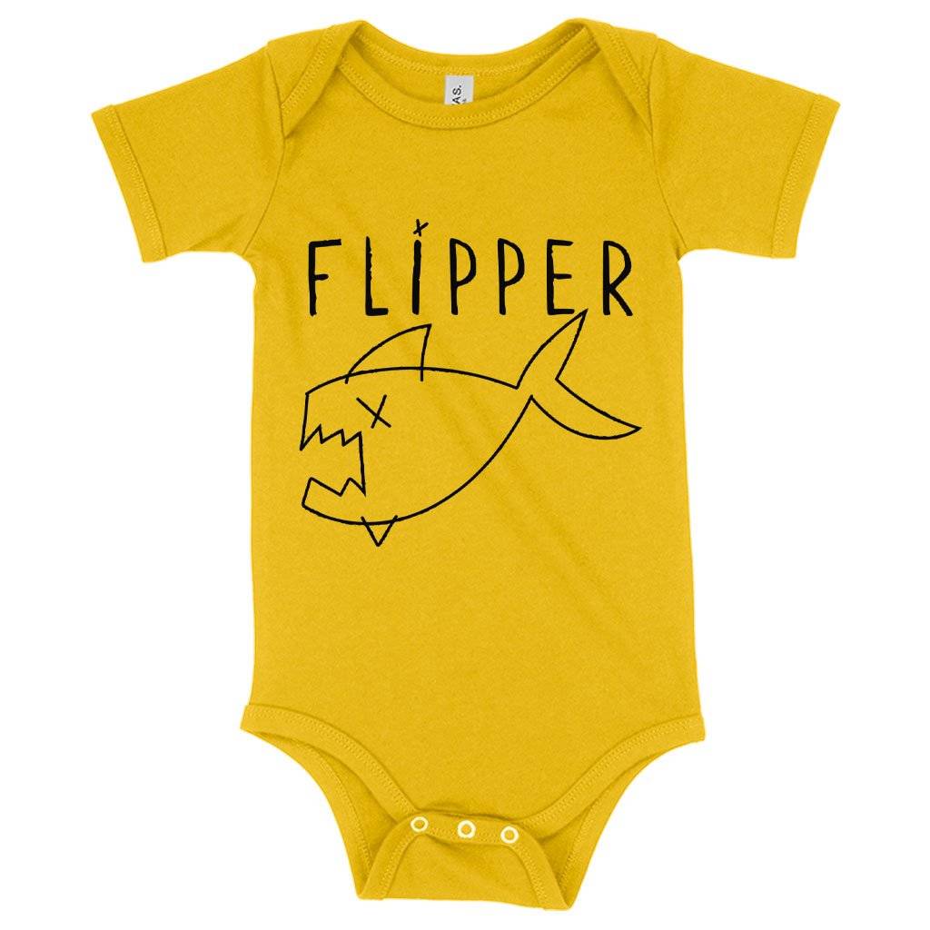 78510-600685.jpeg Baby Jersey Flipper Onesie - Kurt Cobain Flipper Onesie Baby Clothing Kids & Baby Color : Heather Dust|Yellow|Heather Columbia Blue