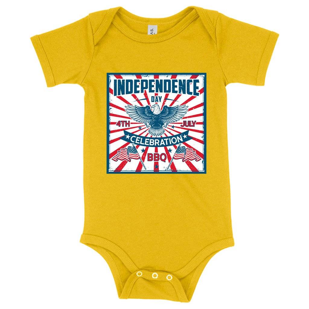 78515-a4f43b.jpeg Baby Jersey Independence Day Celebration Onesie - Vintage Independence Day Onesie - Patriotic Onesie Baby Clothing Kids & Baby Color : Yellow|Pink|Heather Columbia Blue