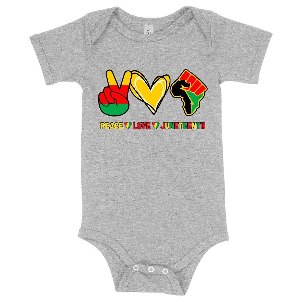 78522-cac755.jpeg Baby Love Peace Juneteenth Onesie Baby Clothing Kids & Baby Color : Gray Triblend|Ice Blue Triblend|Peach Triblend