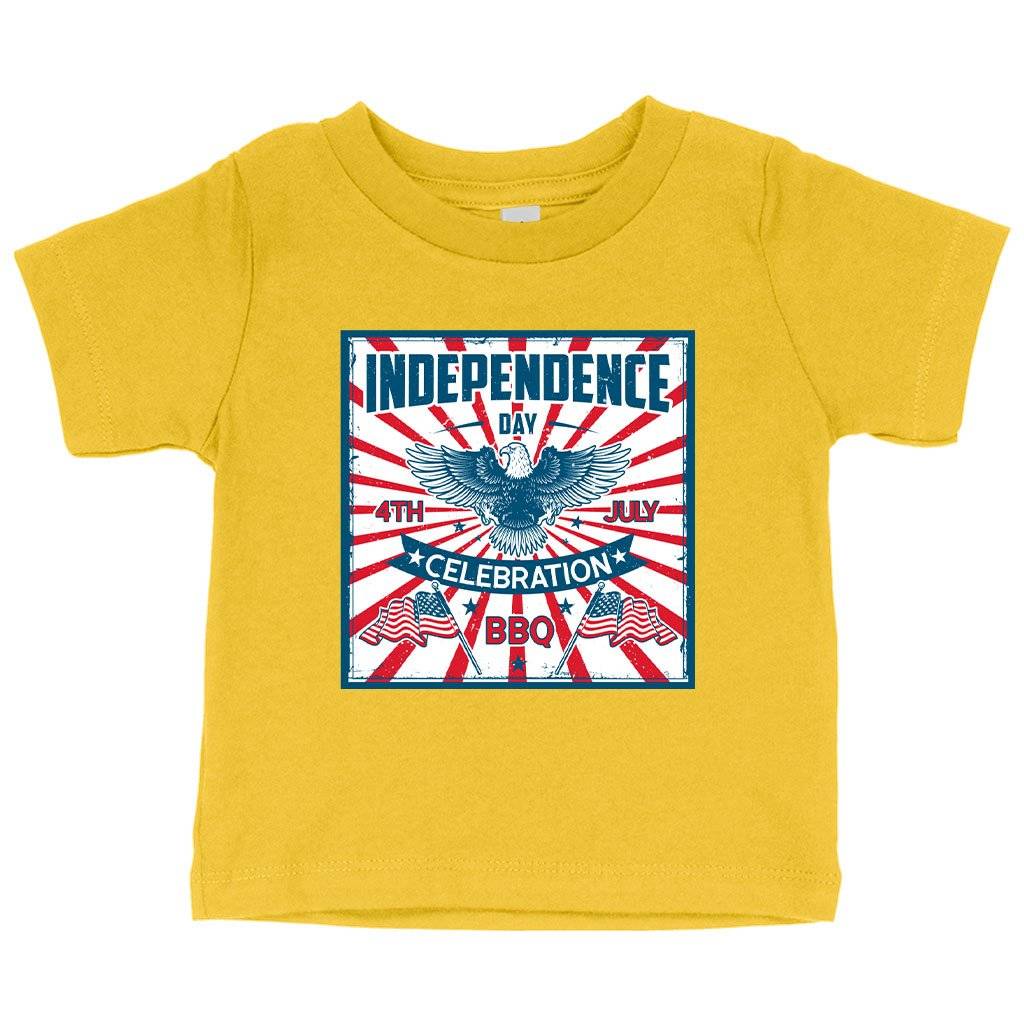 78525-830d03.jpeg Baby Independence Day Celebration T-Shirt - Vintage Independence Day T-Shirt - Patriotic T-Shirt Baby Clothing Kids & Baby Color : Yellow|Heather Columbia Blue|Navy