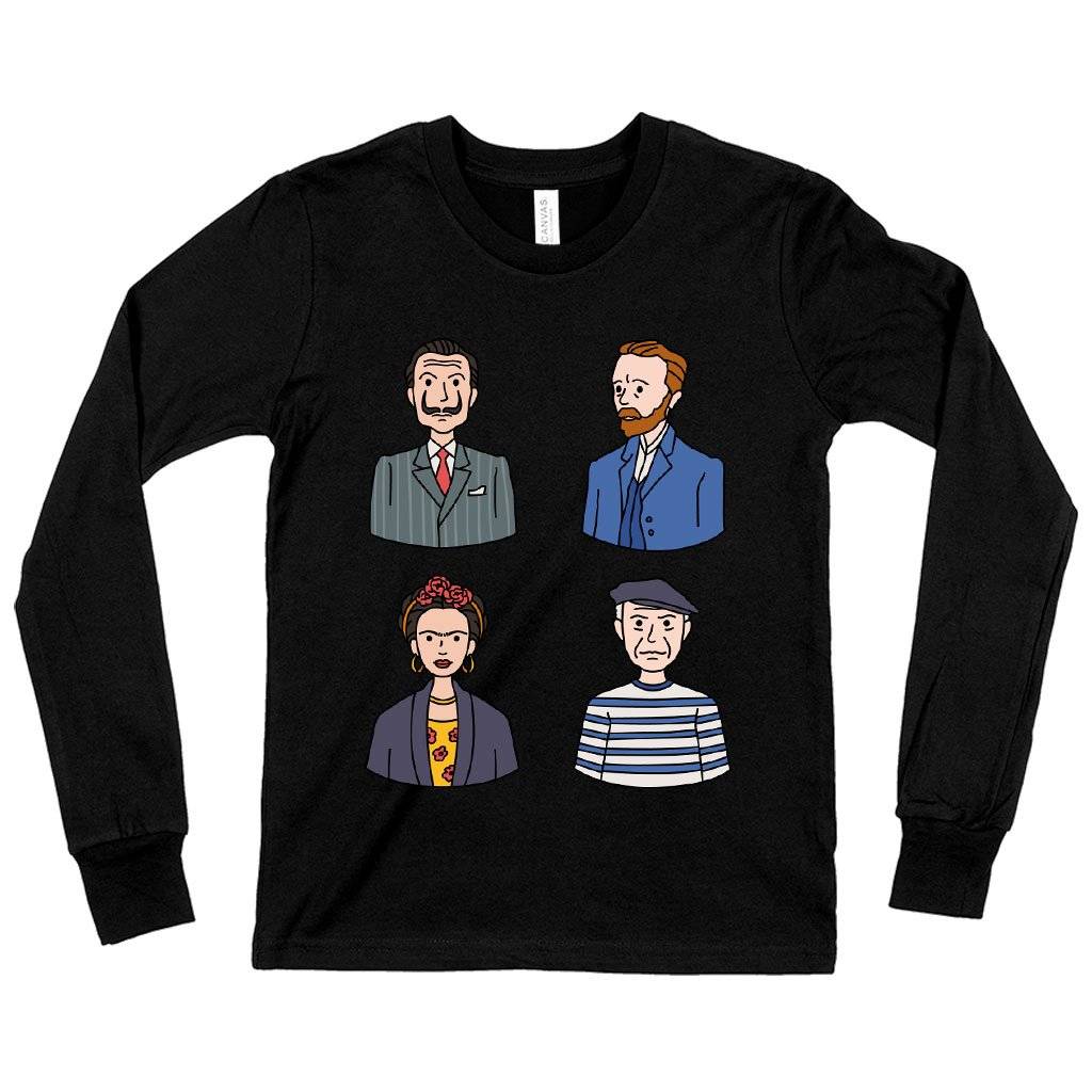 78778-c5e30b.jpeg Kids' Famous Artists Long Sleeve T-Shirt - Art Print T-Shirts Kids & Baby Kids' Clothing Color : Black|Gray Triblend|White