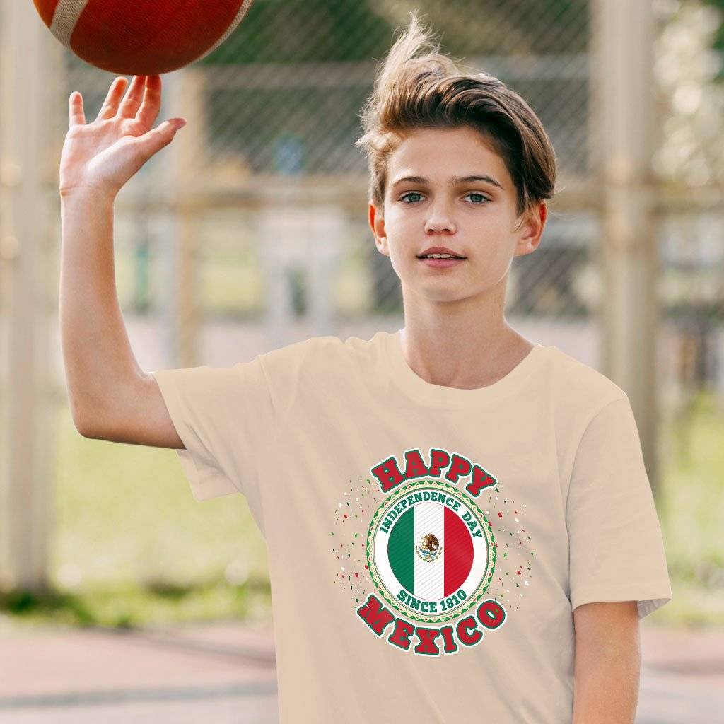 78804-324ec2.jpeg Kids' Happy Independence Day Mexico T-Shirt - Mexico T-Shirt - Mexican Independence Day T-Shirts Kids & Baby Kids' Clothing Color : Heather Red|Natural|Mustard