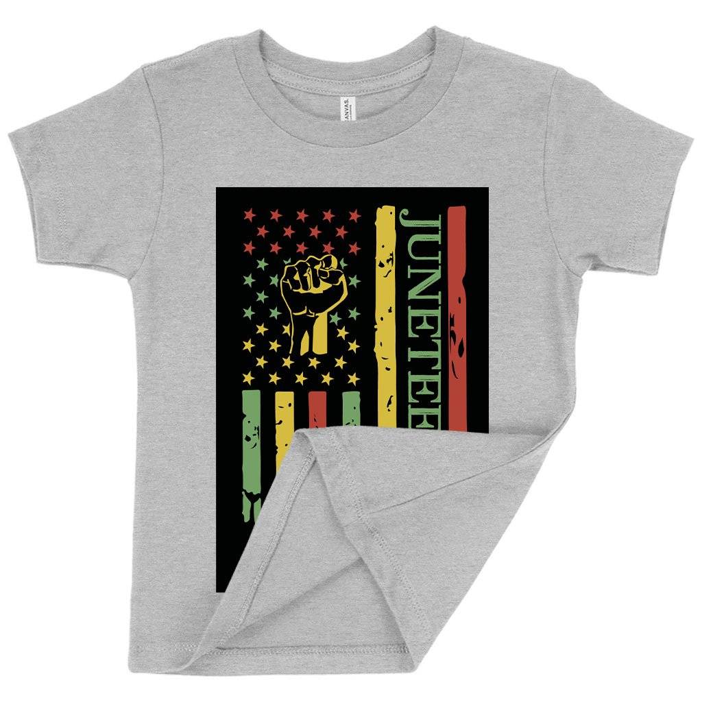 78861-672dd8.jpeg Toddler Juneteenth Flag T-Shirt - USA Flag T-Shirts Kids & Baby Toddler Clothing Color : Athletic Heather|Heather Dust|Heather Yellow Gold