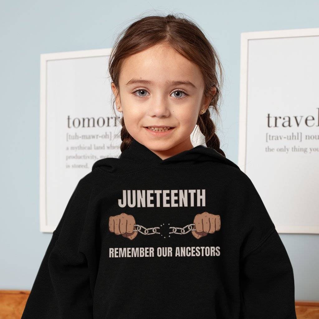 78877-601945.jpeg Toddler Juneteenth Remember Our Ancestors Hoodie - African American Juneteenth Hoodies Kids & Baby Toddler Clothing Color : Turquoise|Kelly|Black