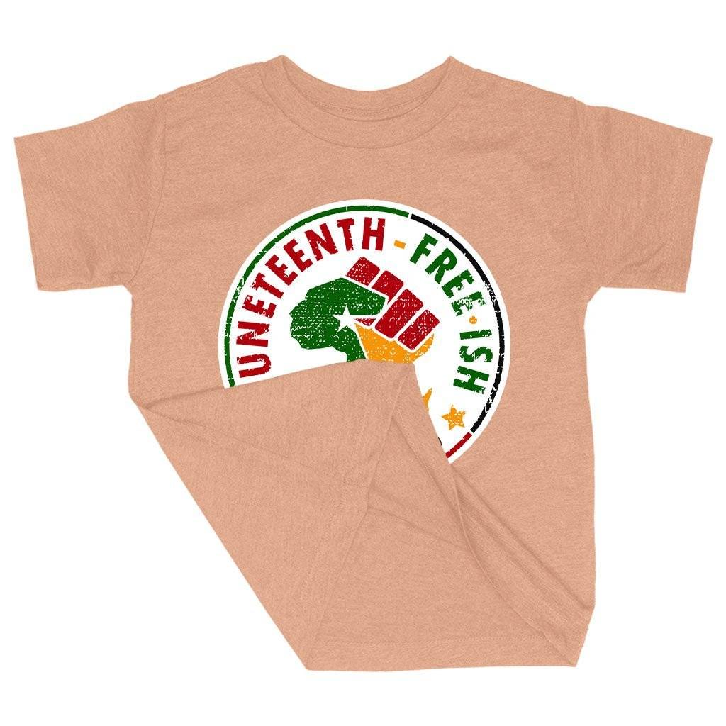 78883-8f7811.jpeg Triblend Toddler Free-ish Juneteenth T-Shirt - Juneteenth Clothes Kids & Baby Toddler Clothing Color : Ice Blue Triblend|Olive Triblend|Peach Triblend
