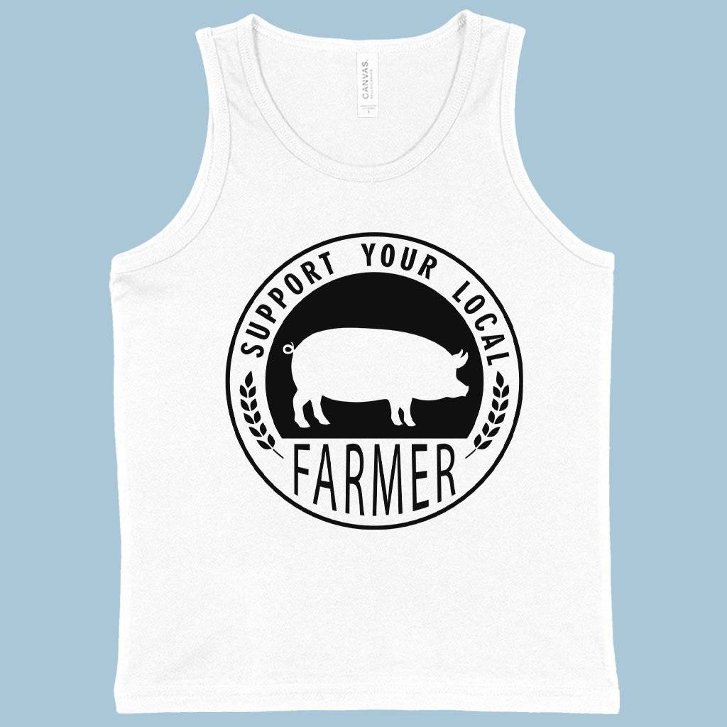 79306-1461c0.jpeg Kids' Support Your Local Farmer Tank - Farmers' Market Tanks - Tanks for Farmers Kids & Baby Kids' Clothing Color : Black|Athletic Heather|White