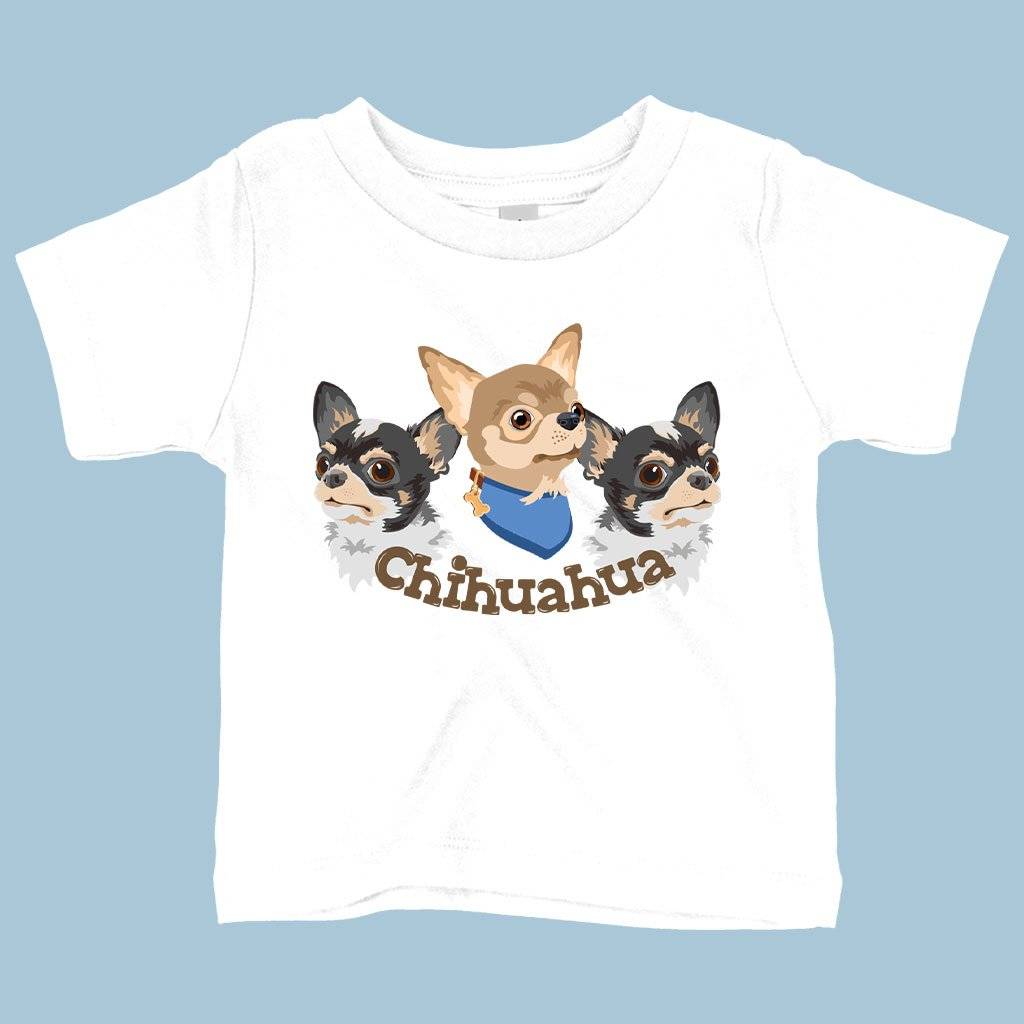 79384-167b60.jpeg Baby Chihuahua T-Shirt - Dog Print T-Shirt - Dog Themed T-Shirts Baby Clothing Kids & Baby Color : White|Heather Columbia Blue|Navy