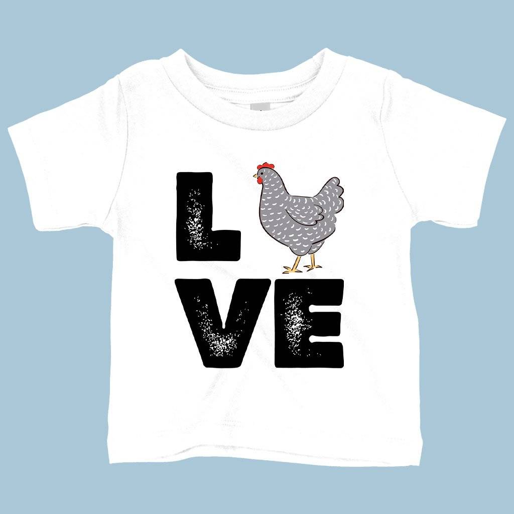 79396-46f7cf.jpeg Baby Love Chicken T-Shirt - Distressed Graphic T-Shirt Baby Clothing Kids & Baby Color : White|Pink|Navy