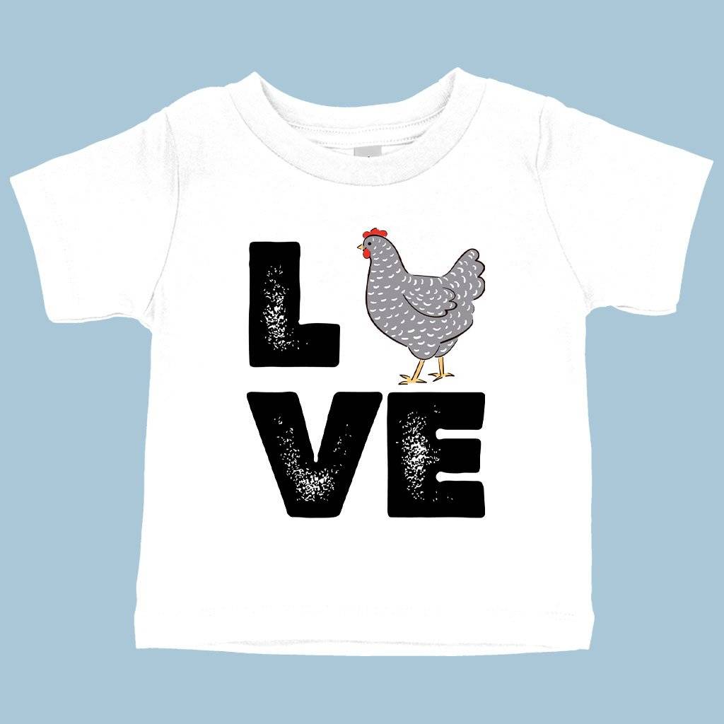 79396-6fdfcc.jpeg Baby Love Chicken T-Shirt - Distressed Graphic T-Shirt Baby Clothing Kids & Baby Color : White|Pink|Navy
