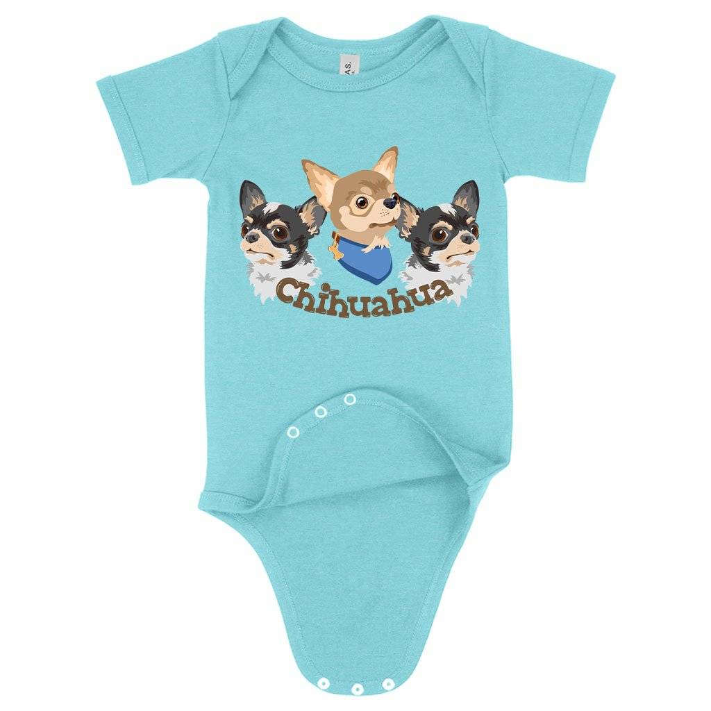 79397-d73a8f.jpeg Baby Chihuahua Onesie - Dog Print Onesie - Dog Themed Onesies Baby Clothing Kids & Baby Color : Gray Triblend|Mauve Triblend|Ice Blue Triblend