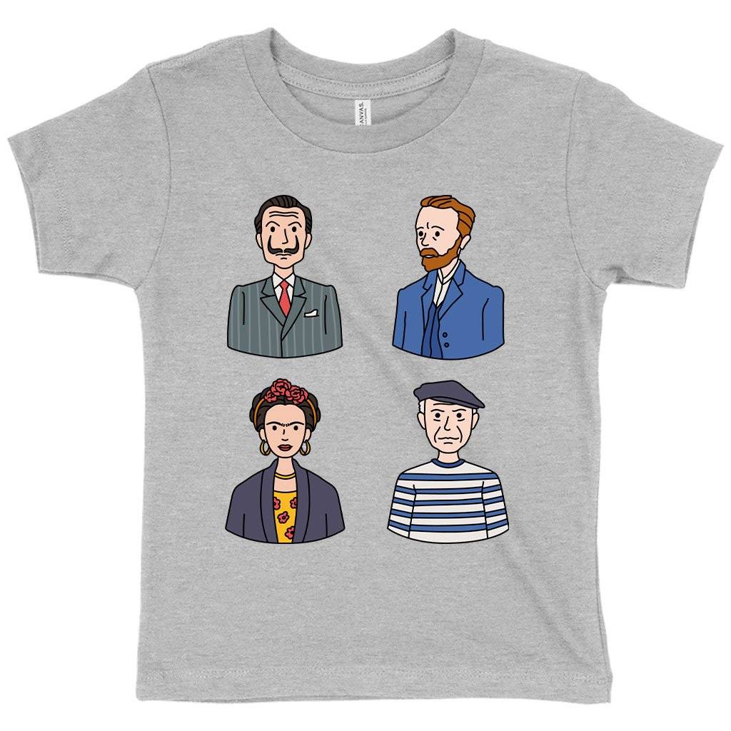 79527-3f19a9.jpeg Toddler Famous Artists T-Shirt - Art Print T-Shirts Kids & Baby Toddler Clothing Color : Heather Dust|Athletic Heather|Kelly