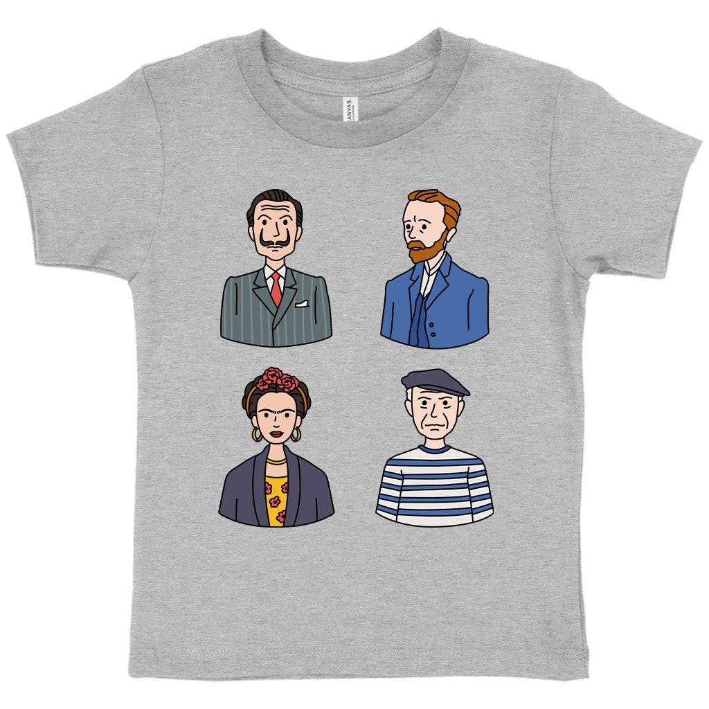 79527-3ff393.jpeg Toddler Famous Artists T-Shirt - Art Print T-Shirts Kids & Baby Toddler Clothing Color : Heather Dust|Athletic Heather|Kelly