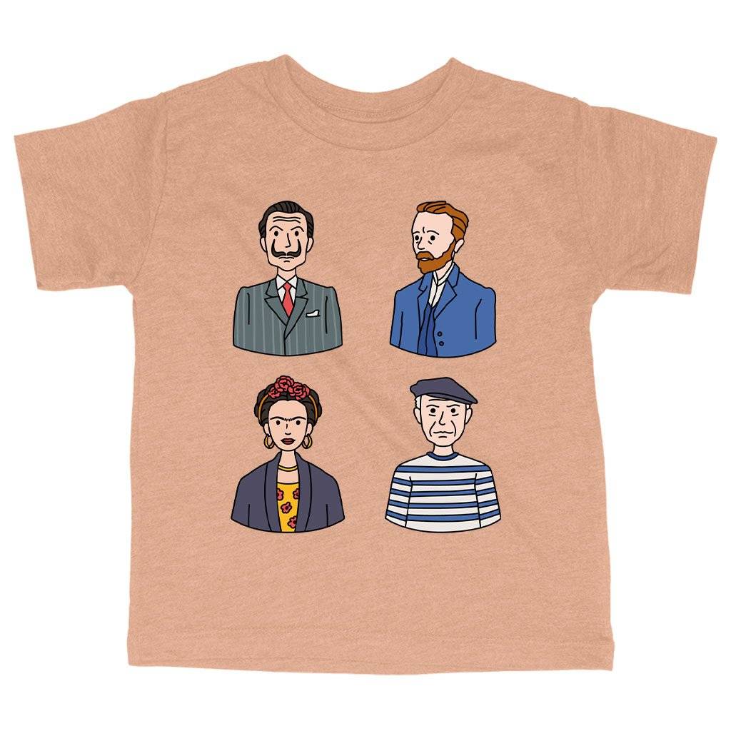79533-009fa0.jpeg Triblend Toddler Famous Artists T-Shirt - Art Print T-Shirts Kids & Baby Toddler Clothing Color : Ice Blue Triblend|Peach Triblend|Olive Triblend