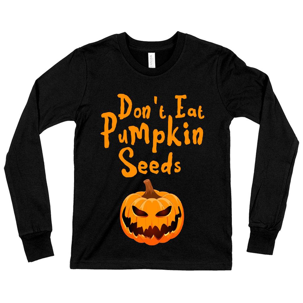 79668-011310.jpeg Kids' Don’t Eat Pumpkin Seeds Long Sleeve T-Shirt - Halloween T-Shirts Kids & Baby Kids' Clothing Color : White|True Royal Blue|Black