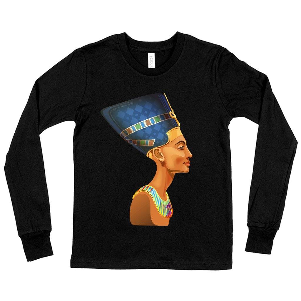 79677-653c17.jpeg Kids' Cleopatra Long Sleeve T-Shirt - Egypt T-Shirt Kids & Baby Kids' Clothing Color : White|Gray Triblend|Black