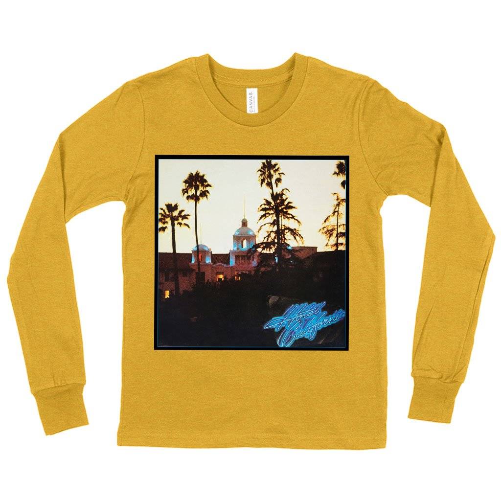 79688-2da241.jpeg Kids' Eagles Hotel California Long Sleeve T-Shirt - Vintage T-Shirts Kids & Baby Kids' Clothing Color : Heather Yellow Gold|True Royal Blue|Gray Triblend
