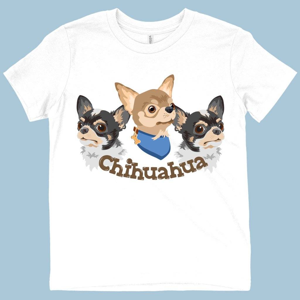79773-348ede.jpeg Kids' Chihuahua T-Shirt - Dog Print T-Shirt - Dog Themed T-Shirts Kids & Baby Kids' Clothing Color : Columbia Blue|White|Black