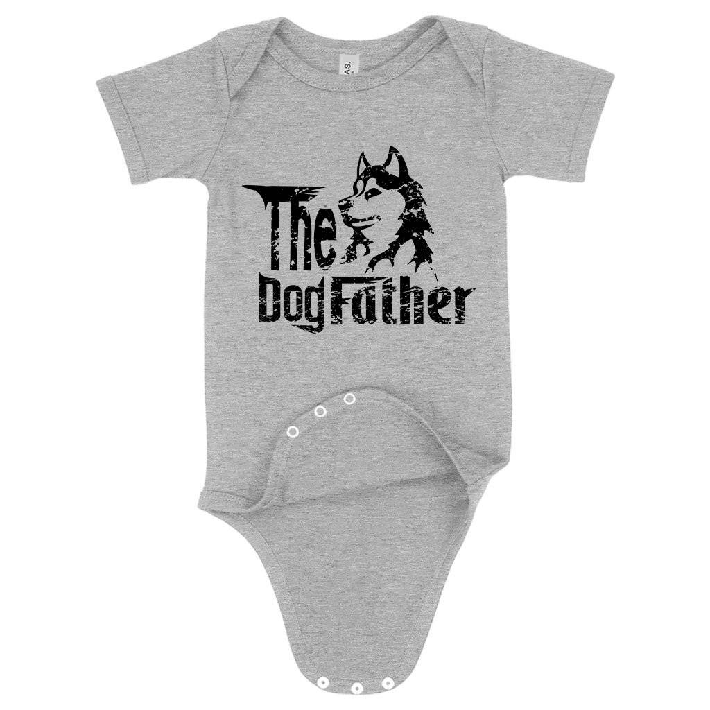 79909-1e0bfe.jpeg Baby The Dogfather Onesie - Dog Lover Onesies Baby Clothing Kids & Baby Color : Gray Triblend|Mauve Triblend|Peach Triblend