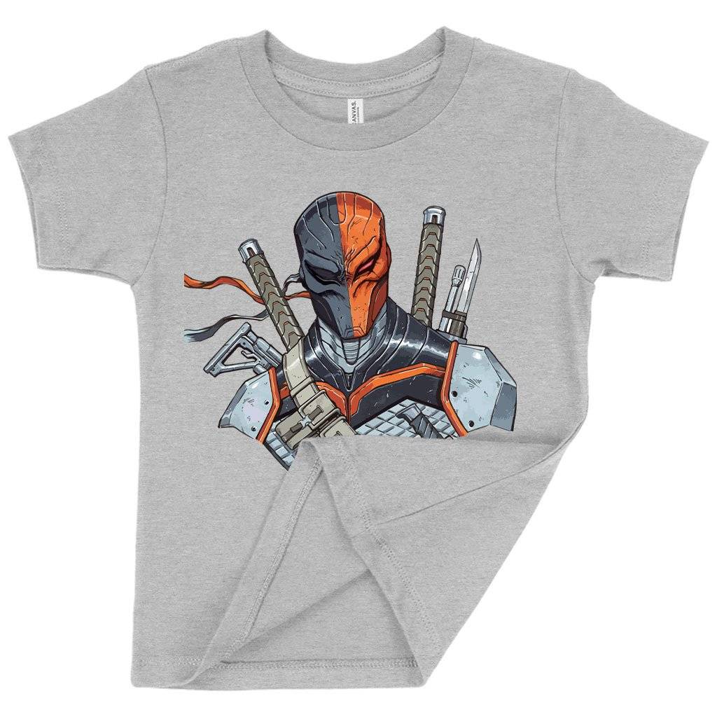 80034-74d5fe.jpeg Toddler Deathstroke T-Shirt - Comic Book T-Shirts Kids & Baby Toddler Clothing Color : Athletic Heather|Heather Dust|Kelly