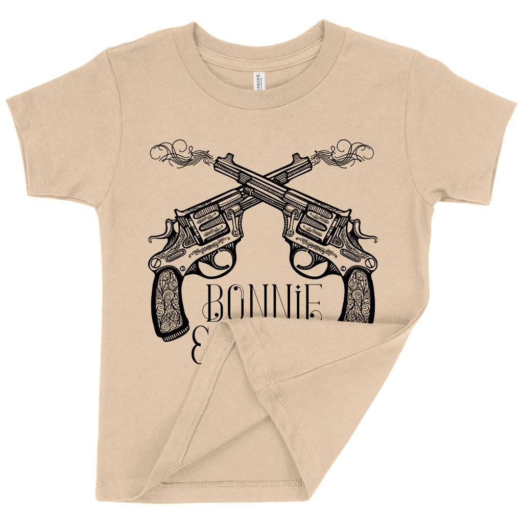 80039-84852d.jpeg Toddler Bonnie and Clyde T-Shirt - Gun T-Shirt - Bonnie and Clyde Clothing Kids & Baby Toddler Clothing Color : Athletic Heather|Heather Dust|Heather Yellow Gold