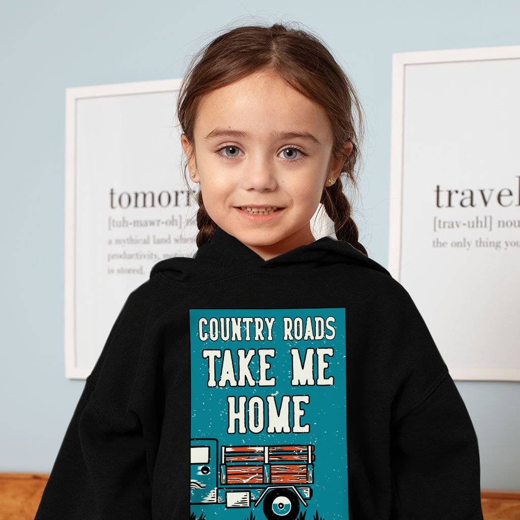 80042-76e782.jpeg Toddler Country Roads Take Me Home Hoodie - Vintage Clothing Kids & Baby Toddler Clothing Color : White|Pink|Black