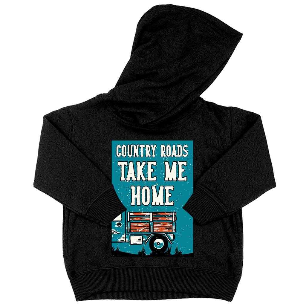 80042-9b3bdb.jpeg Toddler Country Roads Take Me Home Hoodie - Vintage Clothing Kids & Baby Toddler Clothing Color : White|Pink|Black