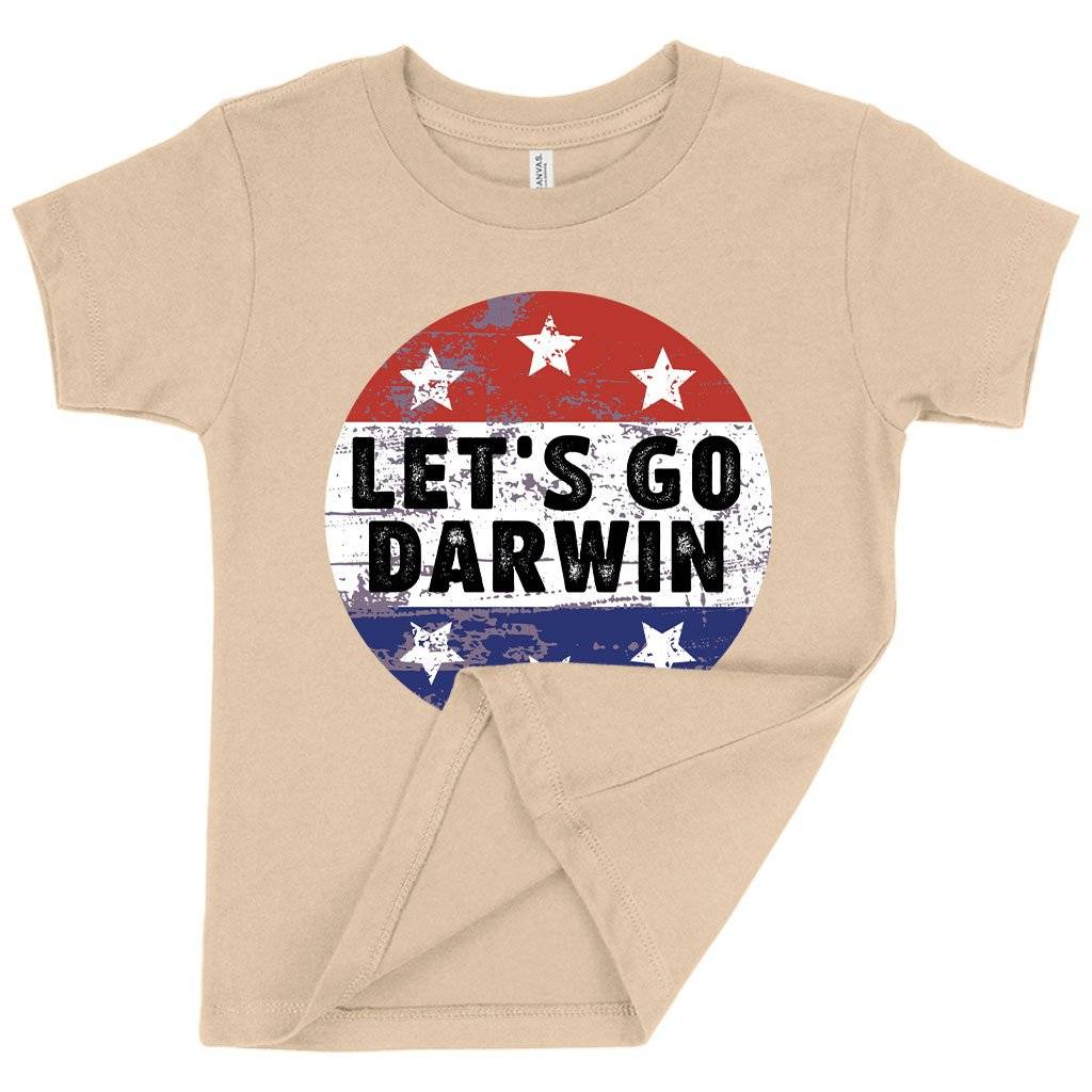 80043-a7aafa.jpeg Toddler Let's Go Darwin T-Shirt - Charles Darwin Funny T-Shirt Kids & Baby Toddler Clothing Color : Heather Dust|Heather Yellow Gold|Athletic Heather
