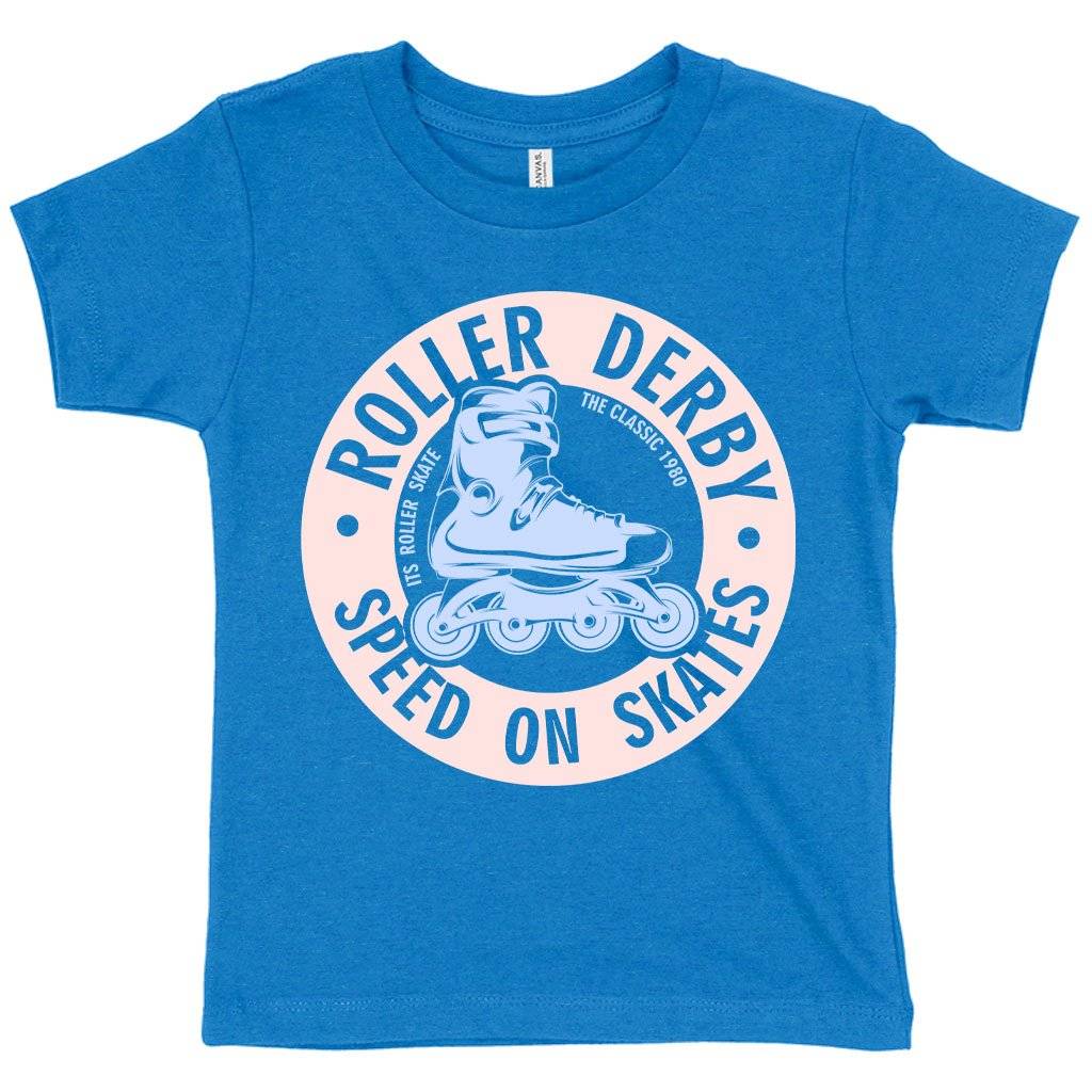 Toddler Roller Derby Speed on Skates T-Shirt - Roller Derby Clothes - Roller Derby Clothes Kids & Baby Toddler Clothing Color : Heather Columbia Blue|Heather Yellow Gold|Heather Red 