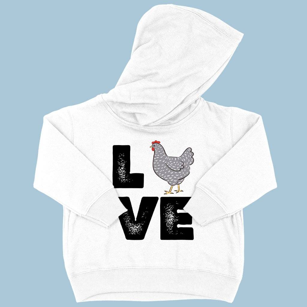 80374-7e34d7.jpeg Toddler Love Chicken Hoodie - Distressed Graphic Hoodie Kids & Baby Toddler Clothing Color : White|Kelly|Black