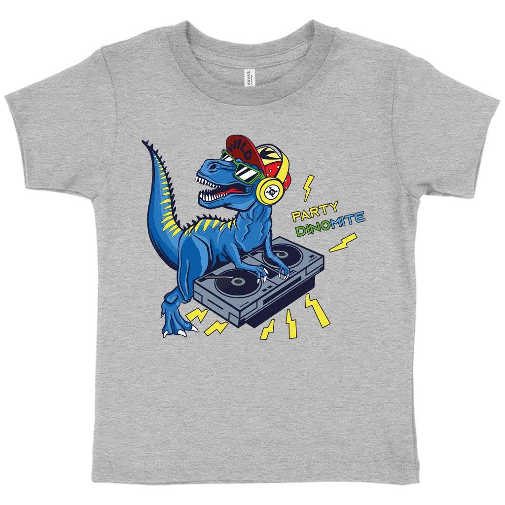 80389-6fabc2.jpeg Toddler Party DinoMite T-Shirt - Dinosaur T-Shirt Kids & Baby Toddler Clothing Color : Kelly|Heather Red|Athletic Heather