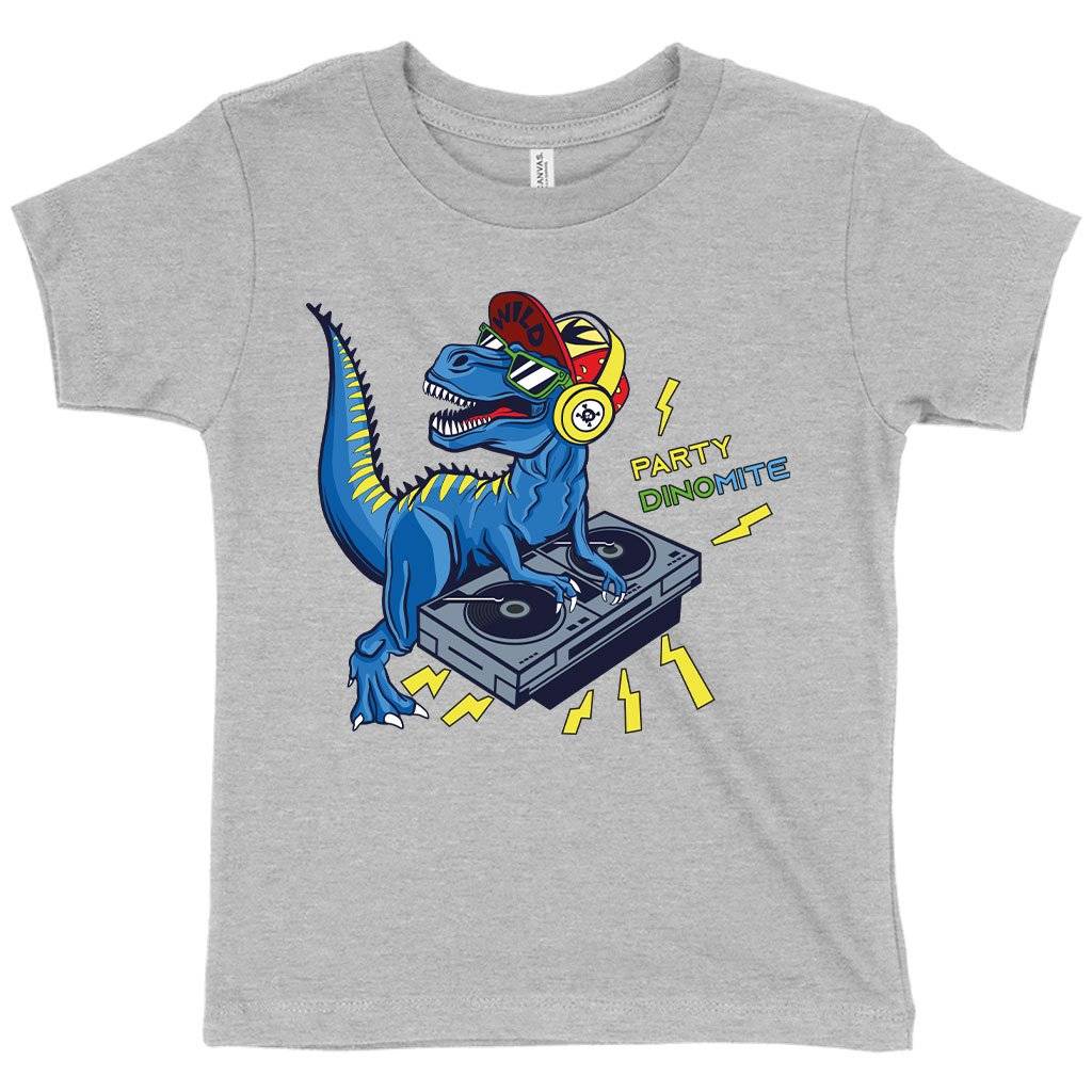 80389-7ed8d3.jpeg Toddler Party DinoMite T-Shirt - Dinosaur T-Shirt Kids & Baby Toddler Clothing Color : Kelly|Heather Red|Athletic Heather