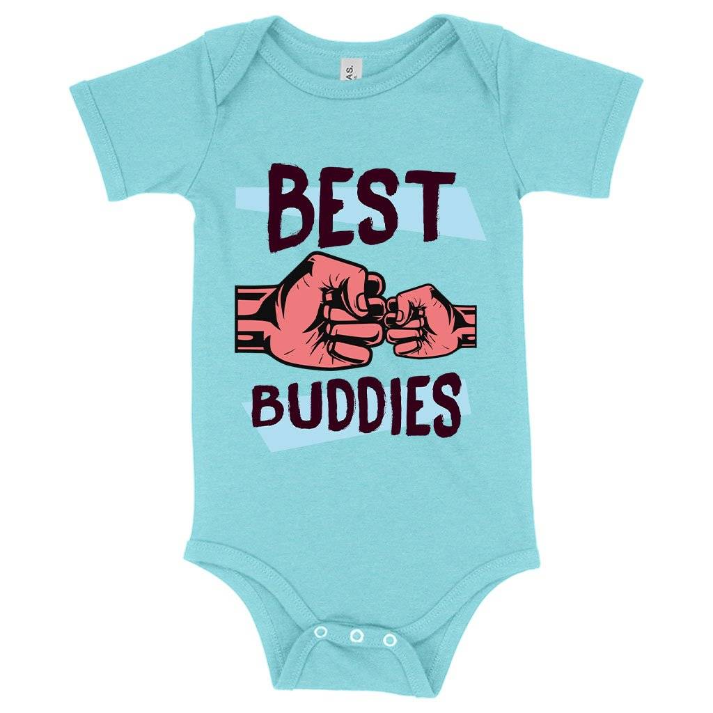 80710-2fff7f.jpeg Baby Best Buddies Onesie - Best Friend Onesies Baby Clothing Kids & Baby Color : Gray Triblend|Peach Triblend|Ice Blue Triblend