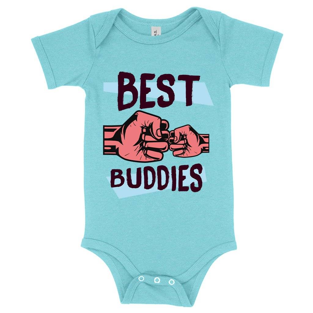 80710-995dc6.jpeg Baby Best Buddies Onesie - Best Friend Onesies Baby Clothing Kids & Baby Color : Gray Triblend|Peach Triblend|Ice Blue Triblend