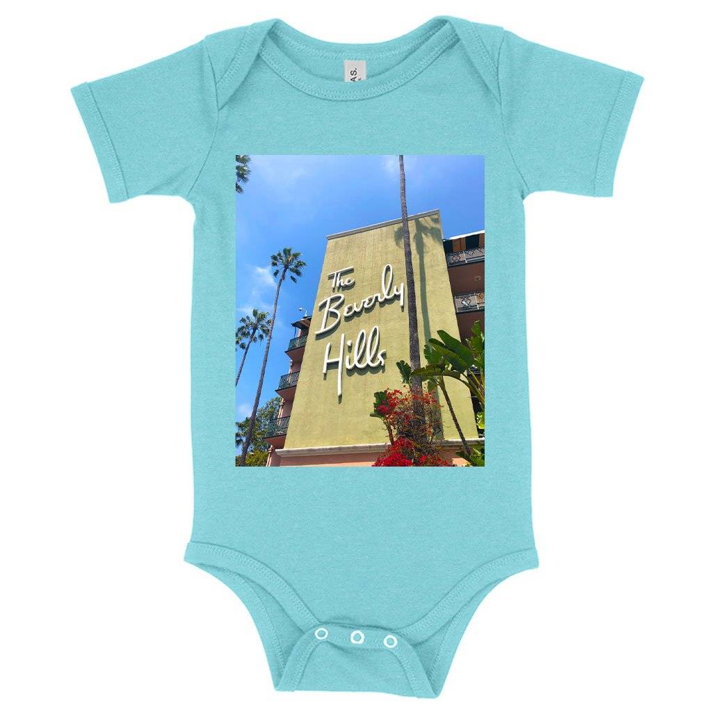 80713-2c3a97.jpeg Baby Beverly Hills Onesie - 90210 Onesie Baby Clothing Kids & Baby Color : Peach Triblend|Ice Blue Triblend|Gray Triblend