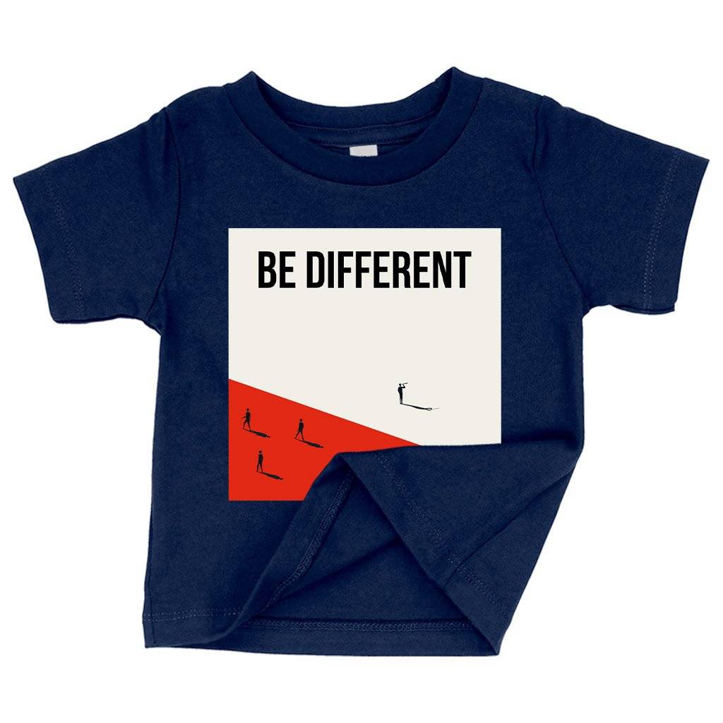 80714-ece086.jpeg Baby Be Different T-Shirt - Printed T-Shirts Baby Clothing Kids & Baby Color : Athletic Heather|Navy|Pink