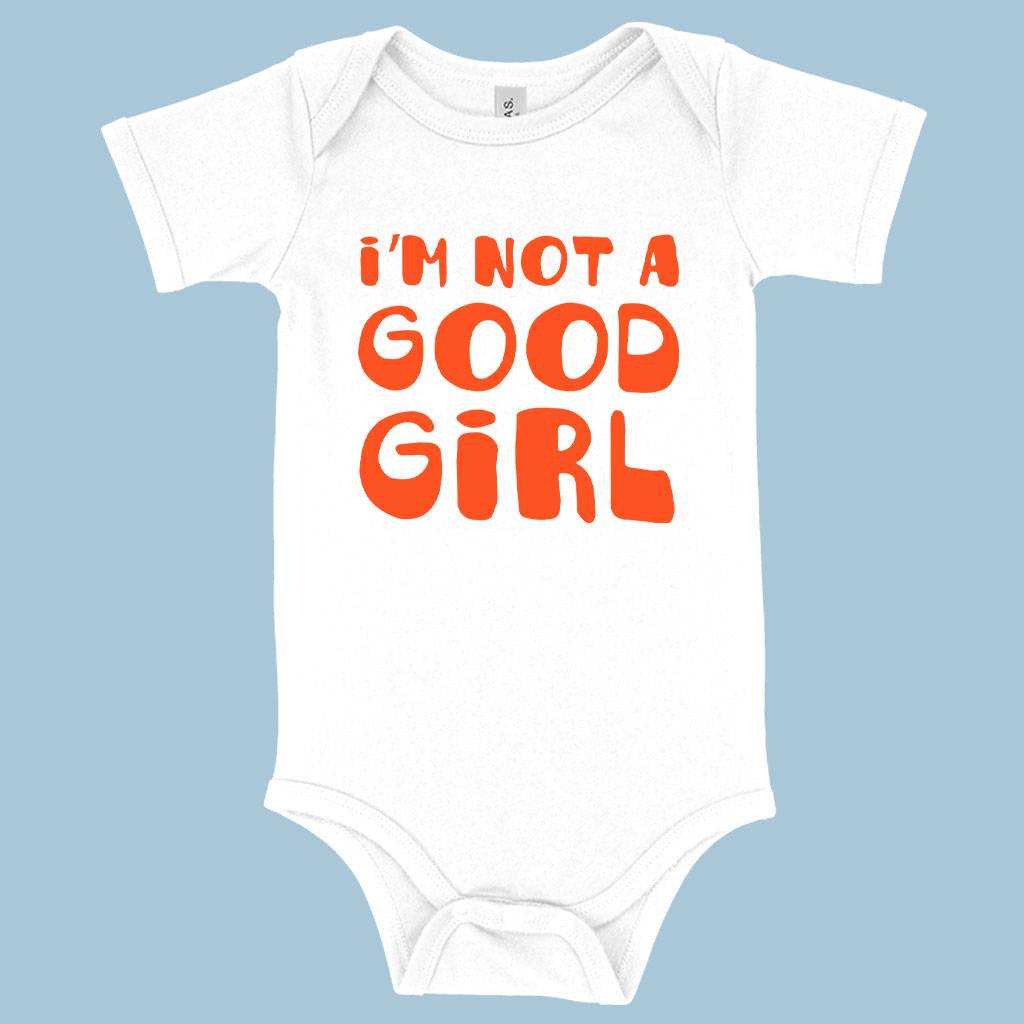 80846-216668.jpeg Baby Jersey I’m Not a Good Girl Onesie - Graphic Onesie Baby Clothing Kids & Baby Color : Heather Dust|White|Asphalt