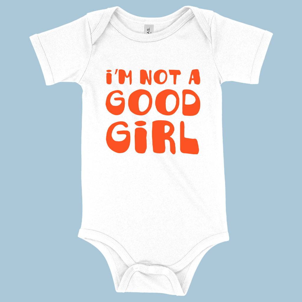 80846-52aec7.jpeg Baby Jersey I’m Not a Good Girl Onesie - Graphic Onesie Baby Clothing Kids & Baby Color : Heather Dust|White|Asphalt
