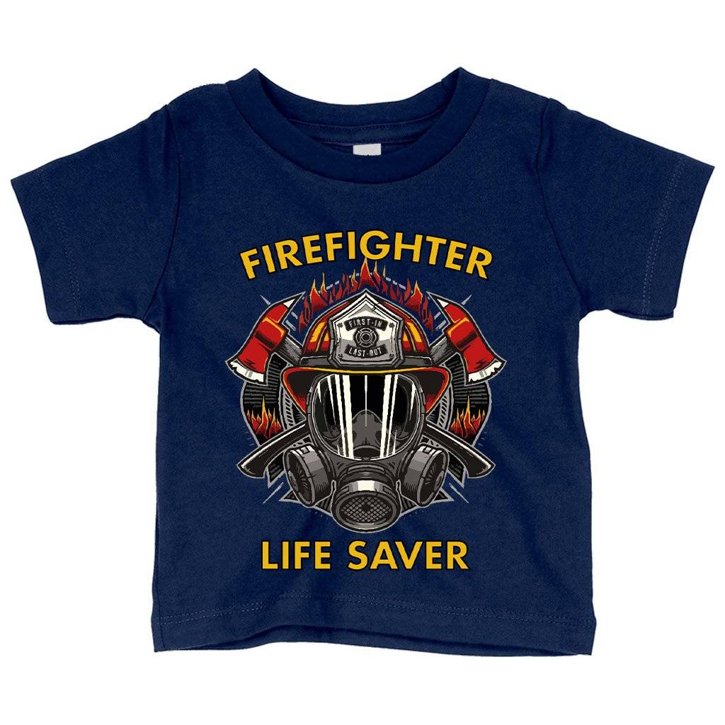 80851-c6170e.jpeg Baby Firefighter Life Saver T-Shirt - Firefighter Design T-Shirt - Firefighter Apparel Baby Clothing Kids & Baby Color : White|Athletic Heather|Navy