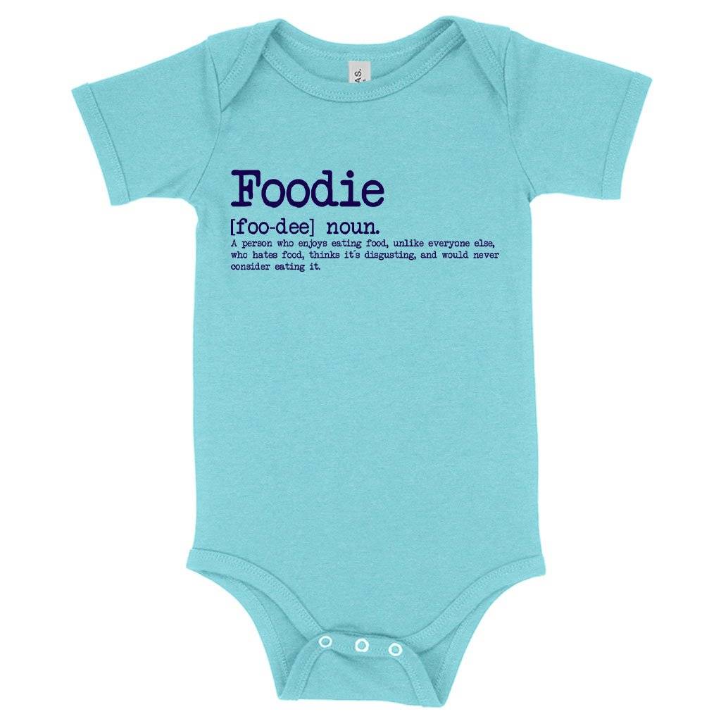 80852-d0cc99.jpeg Baby Foodie Onesie - Funny Food Onesies Baby Clothing Kids & Baby Color : Peach Triblend|Ice Blue Triblend|Gray Triblend