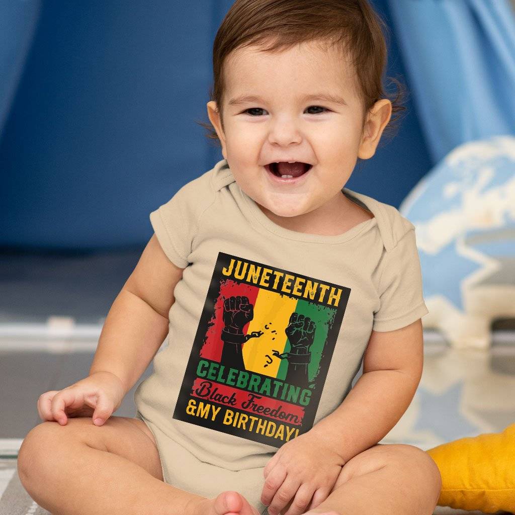 80964-6aedc2.jpeg Baby Jersey Juneteenth Celebrating Onesie - Juneteenth Birthday Onesie Baby Clothing Kids & Baby Color : Heather Dust|Pink|White