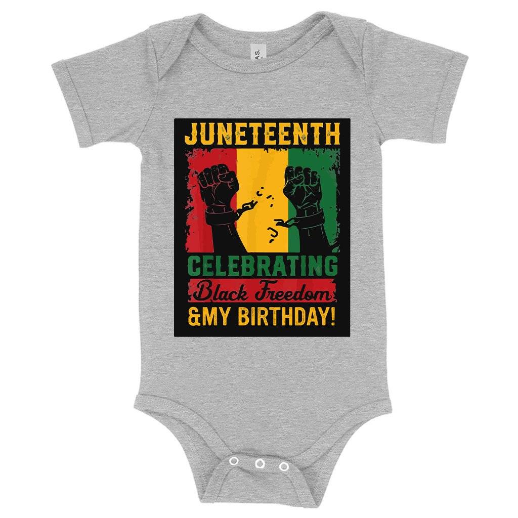 80965-7dec2b.jpeg Baby Juneteenth Celebrating Onesie - Juneteenth Birthday Onesie Baby Clothing Kids & Baby Color : Gray Triblend|Ice Blue Triblend|Peach Triblend