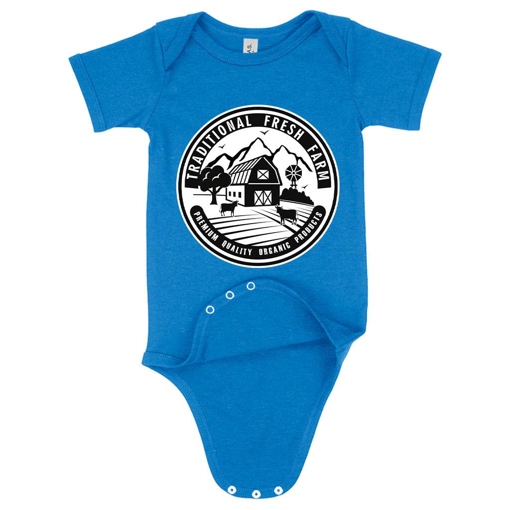 80973-d83932.jpeg Baby Jersey Traditional Fresh Farm Onesie - Farm Designs Onesie - Farm Themed Onesie Baby Clothing Kids & Baby Color : White|Asphalt|Heather Columbia Blue