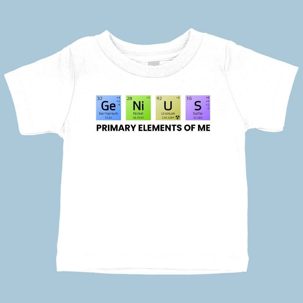 80974-75796b.jpeg Baby Primary Elements of Me T-Shirt - Genius T-Shirt - Chemical Elements T-Shirt Baby Clothing Kids & Baby Color : Heather Columbia Blue|Navy|White