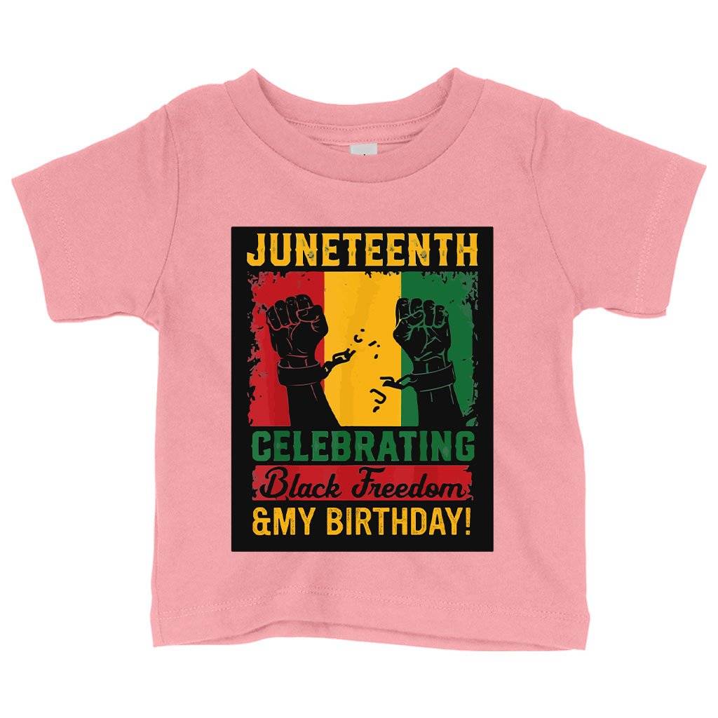 80975-da37e0.jpeg Baby Juneteenth Celebrating T-Shirt - Juneteenth Birthday T-Shirt Baby Clothing Kids & Baby Color : Athletic Heather|Pink|White